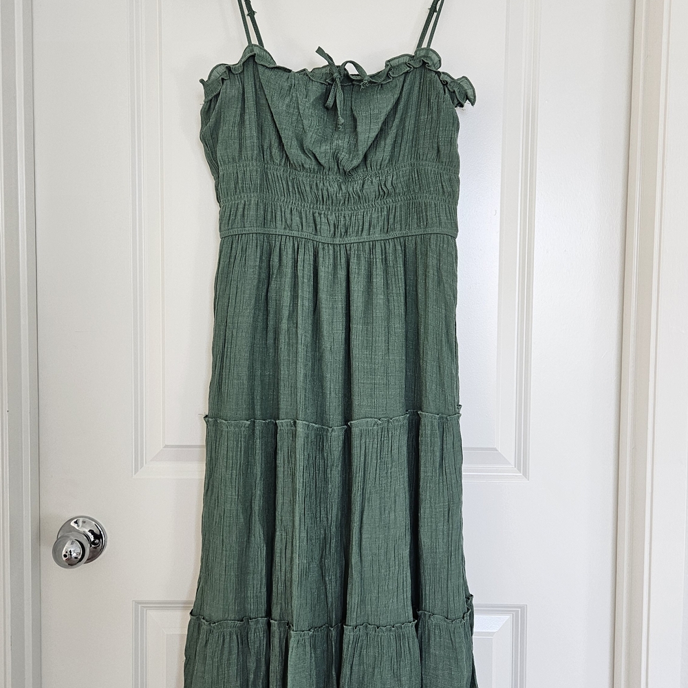 Trixxi Forest Green Maxi Dress